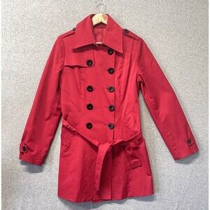 Women's Corporate Core Red Peacoat Trenchcoat Jacket Size M
